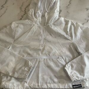 80eighty White Camo Pullover Jacket size small EUC worn once snow camo